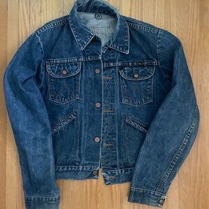 Wrangler Blue Denim Jacket Trucker Style